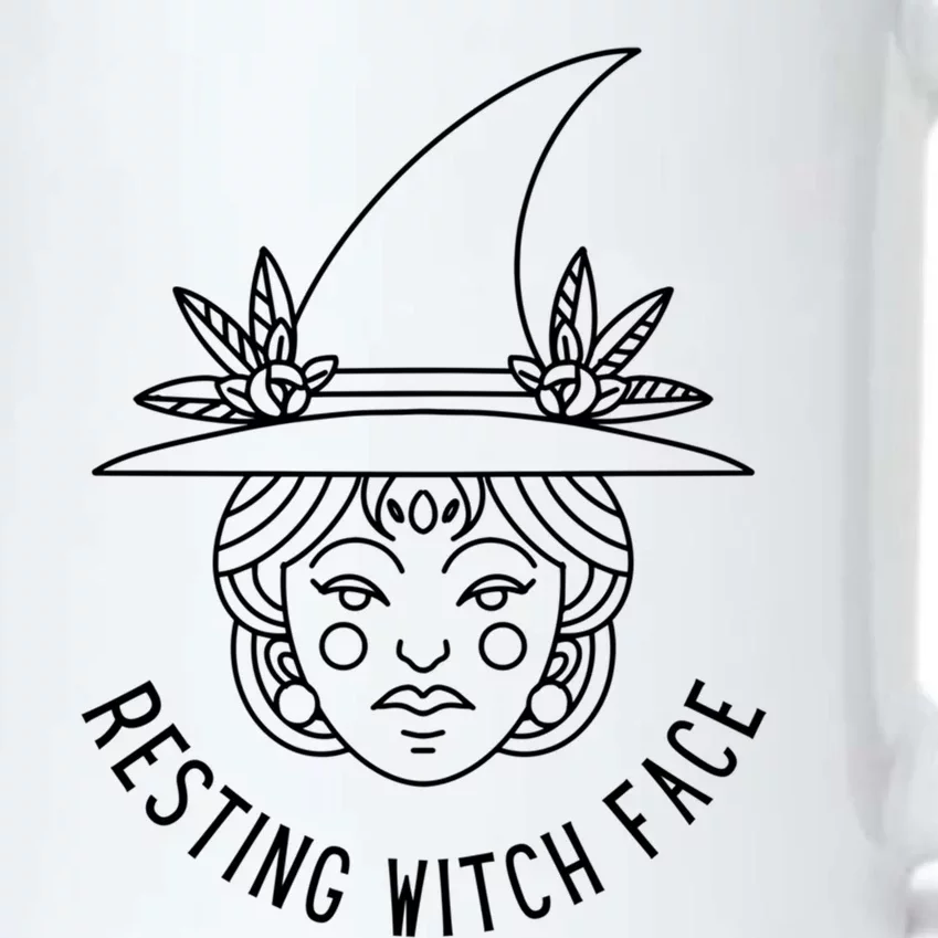 Resting Witch Face: Minimalist Witch Design Gift Black Color Changing Mug