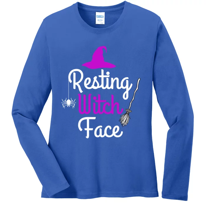 Resting Witch Face Halloween Fall Funny Trick Or Treat Sassy Great Gift Ladies Long Sleeve Shirt