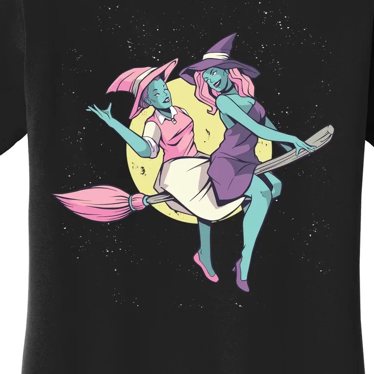 Retro Witches Flying Women's T-Shirt