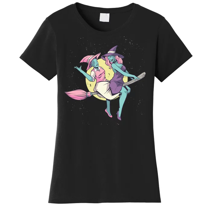 Retro Witches Flying Women's T-Shirt