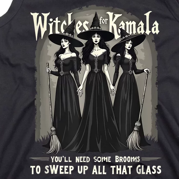 Retro Witches For Kamala Youll Need Some Brooms To Sweep Up Tank Top