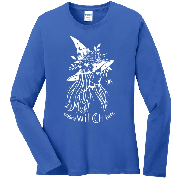 Resting Witch Face Sassy Harvest Halloween Great Gift Ladies Long Sleeve Shirt