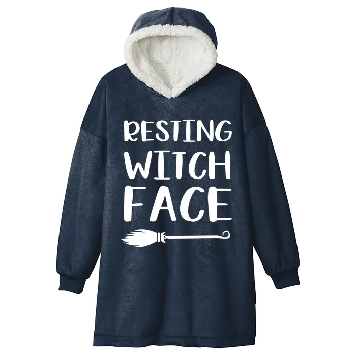 Resting Witch Face Cool Gift Hooded Wearable Blanket