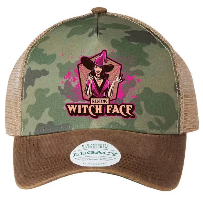 Resting Witch Face Halloween Gift Legacy Tie Dye Trucker Hat