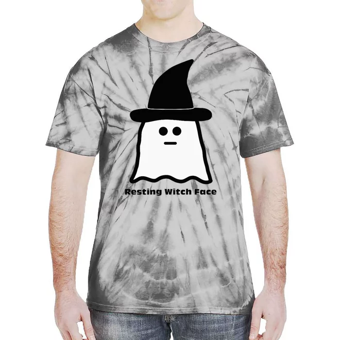 Resting Witch Face Funny Ghost Halloween Tie-Dye T-Shirt