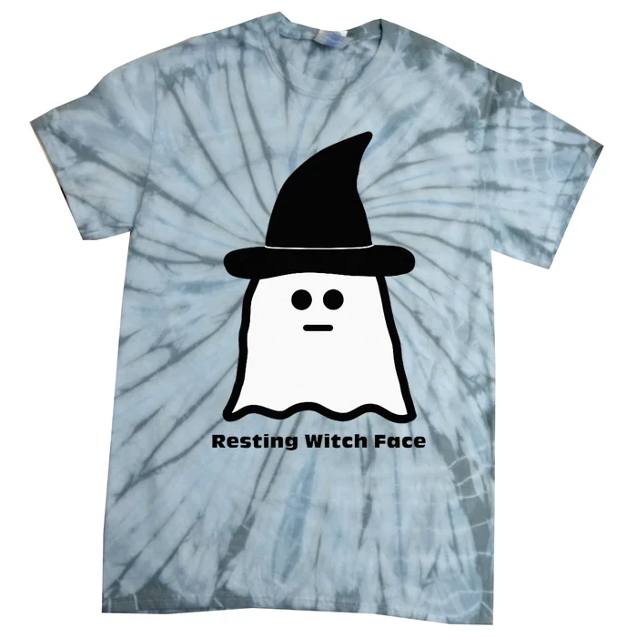 Resting Witch Face Funny Ghost Halloween Tie-Dye T-Shirt