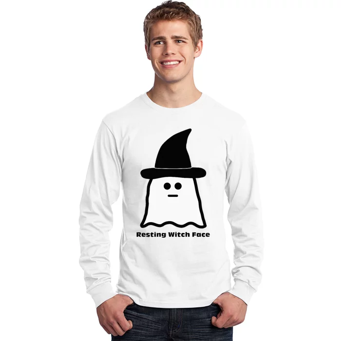 Resting Witch Face Funny Ghost Halloween Long Sleeve Shirt