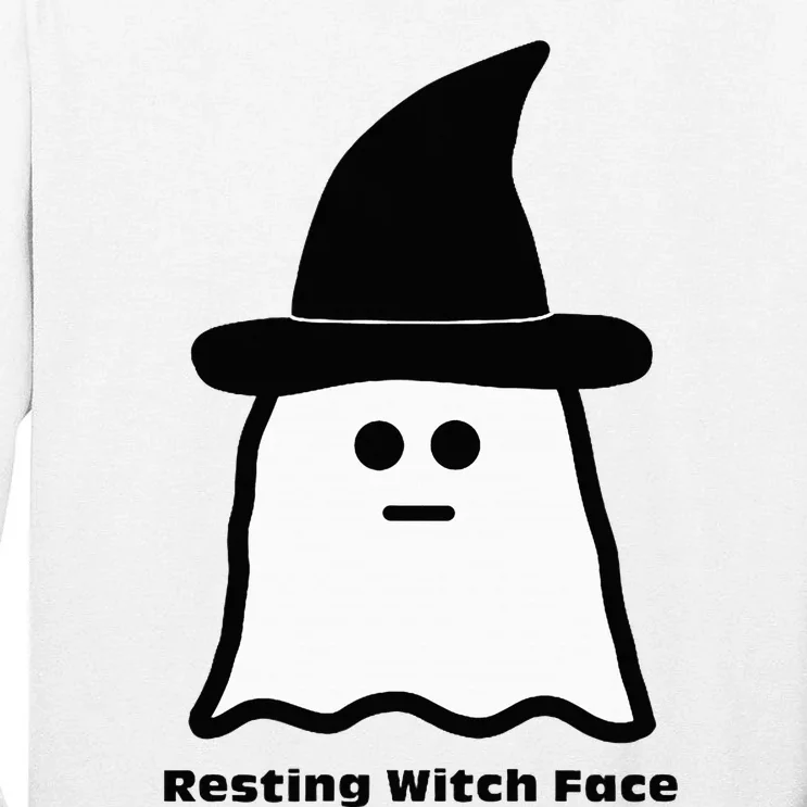 Resting Witch Face Funny Ghost Halloween Tall Long Sleeve T-Shirt