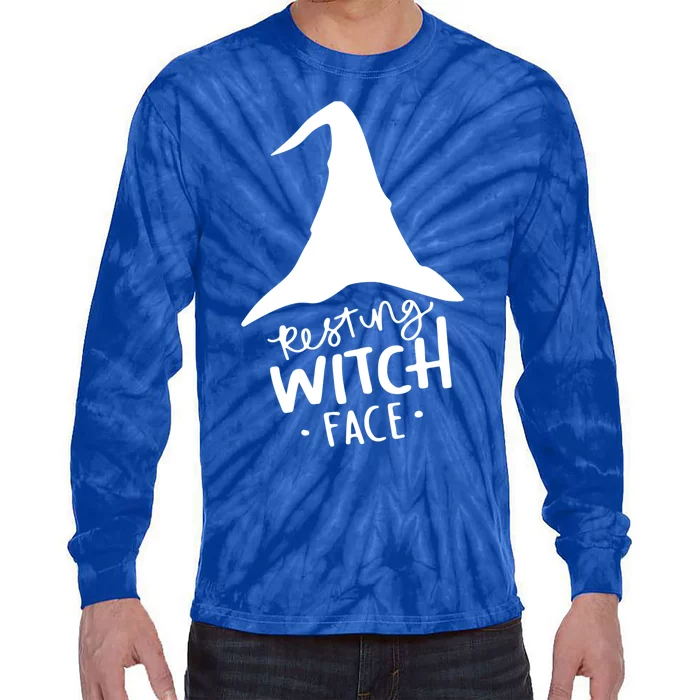 Resting Witch Face Gift Tie-Dye Long Sleeve Shirt