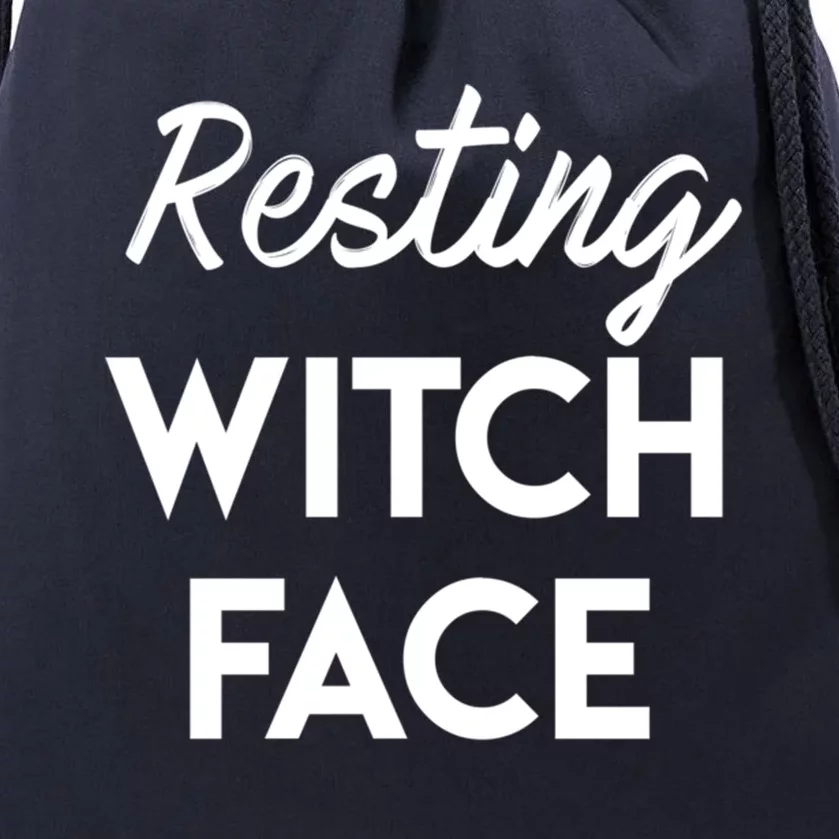 Resting Witch Face Cute Gift Drawstring Bag