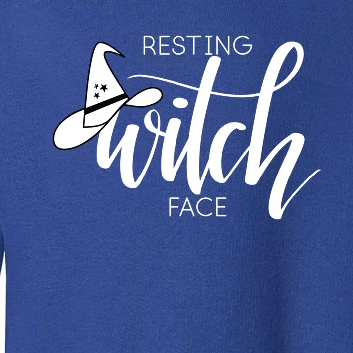 Resting Witch Face With Witch Hat Funny Halloween Design Funny Gift Toddler Sweatshirt