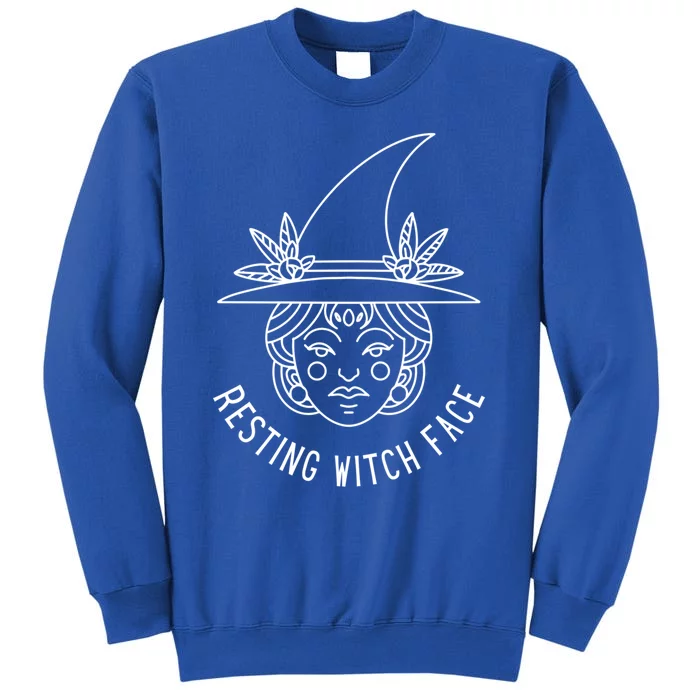 Resting Witch Face: Minimalist Witch Design Gift Tall Sweatshirt