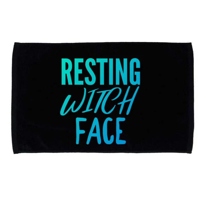 Resting Witch Face Funny Halloween Funny Gift Microfiber Hand Towel