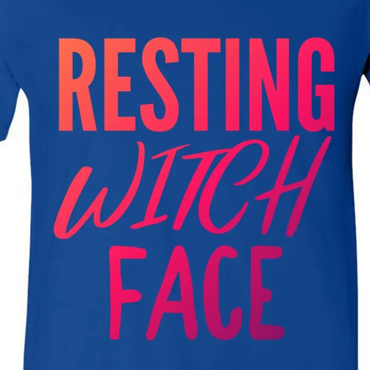 Resting Witch Face Funny Halloween Funny Gift V-Neck T-Shirt