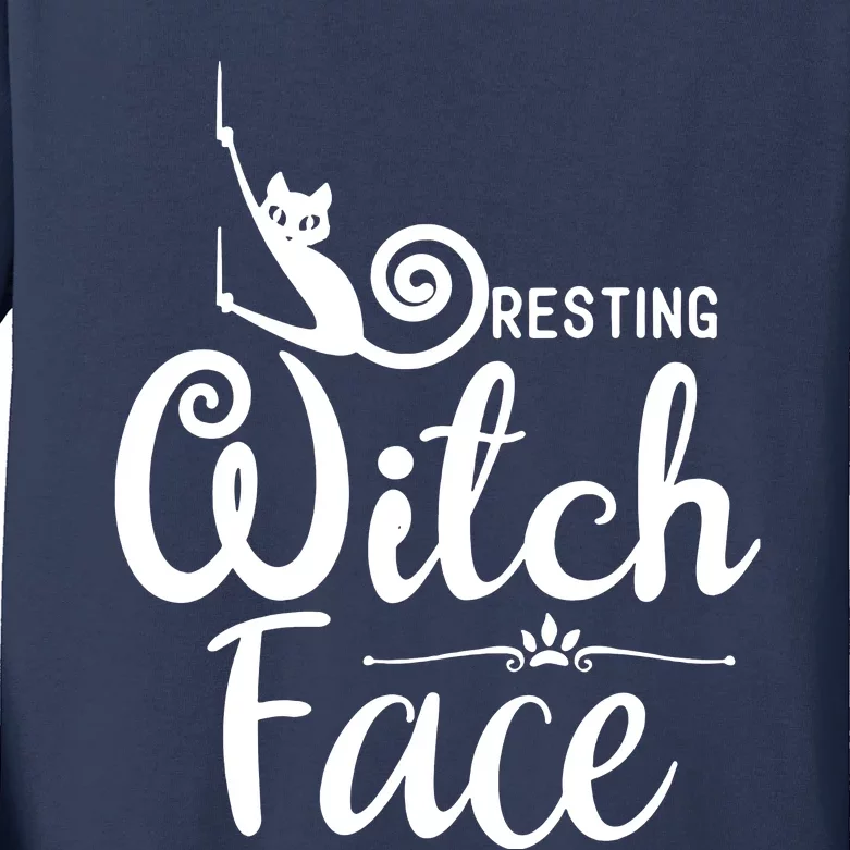 Resting Witch Face Kids Long Sleeve Shirt