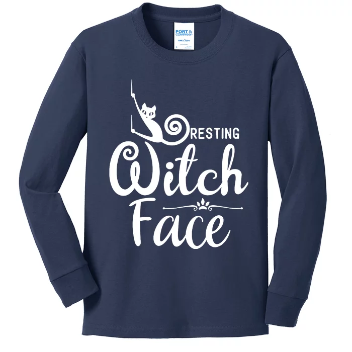 Resting Witch Face Kids Long Sleeve Shirt