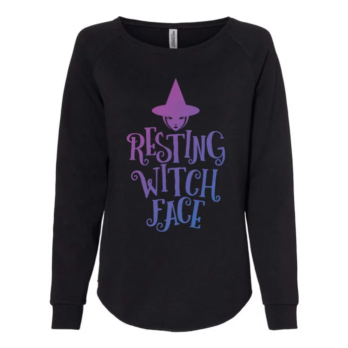 Resting Witch Face Funny Halloween Cool Gift Womens California Wash Sweatshirt