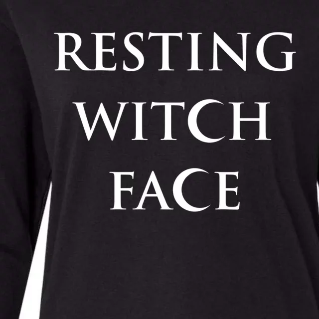 Resting Witch Face Gothic Wiccan Great Gift Womens Cotton Relaxed Long Sleeve T-Shirt