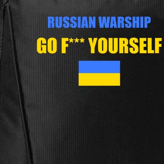 Russian Warship Go F Yourself Ukraine Support Strong Peace City Backpack