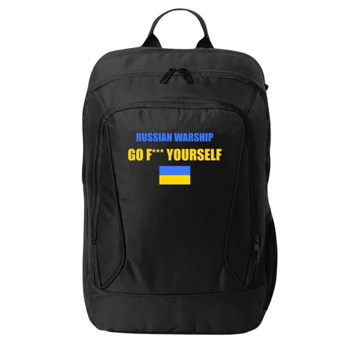 Russian Warship Go F Yourself Ukraine Support Strong Peace City Backpack