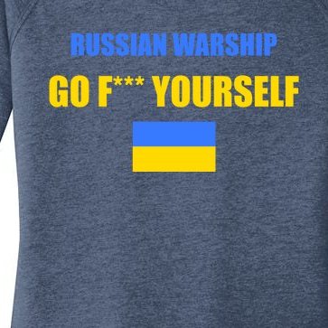 Russian Warship Go F Yourself Ukraine Support Strong Peace Women’s Perfect Tri Tunic Long Sleeve Shirt