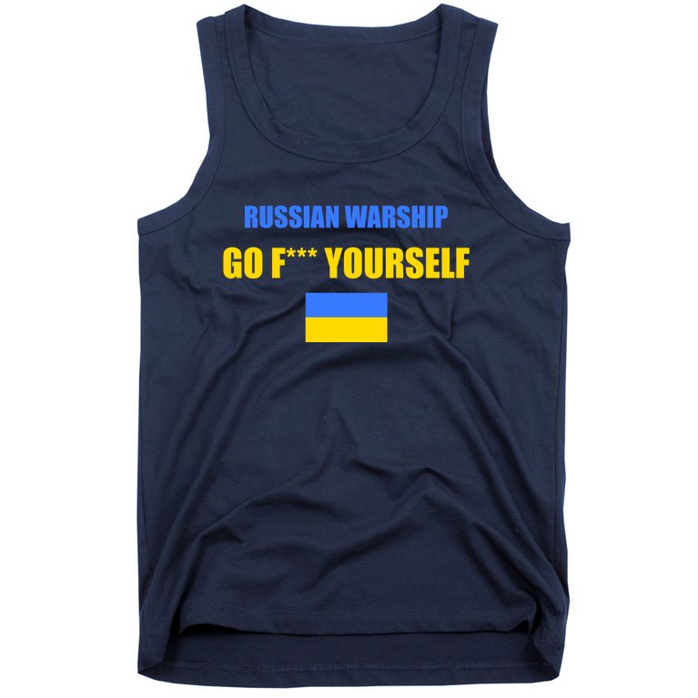 Russian Warship Go F Yourself Ukraine Support Strong Peace Tank Top