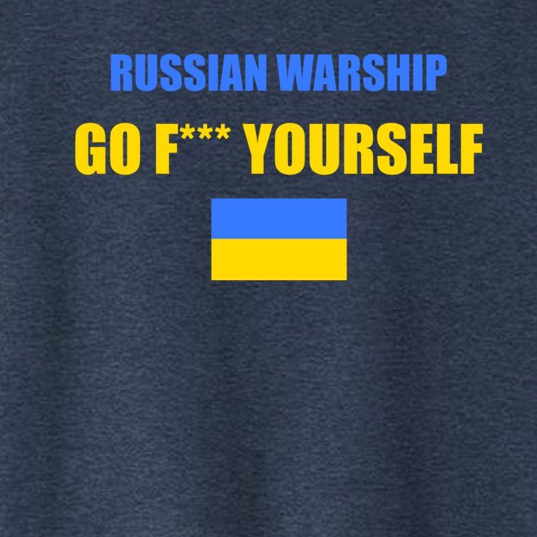 Russian Warship Go F Yourself Ukraine Support Strong Peace Women's Crop Top Tee