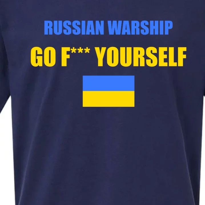 Russian Warship Go F Yourself Ukraine Support Strong Peace Sueded Cloud Jersey T-Shirt