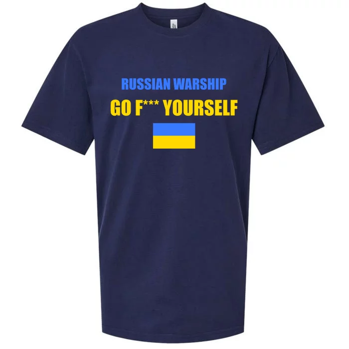 Russian Warship Go F Yourself Ukraine Support Strong Peace Sueded Cloud Jersey T-Shirt