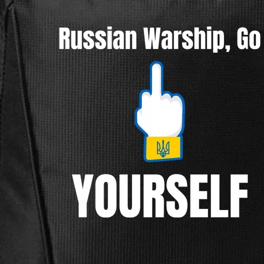 Russian Warship Go F**K Yourself Middle Finger Ukraine City Backpack