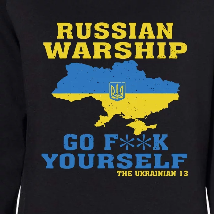 Russian Warship Go F Yourself Womens California Wash Sweatshirt