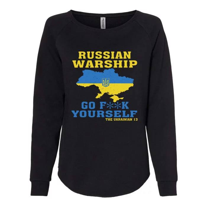 Russian Warship Go F Yourself Womens California Wash Sweatshirt