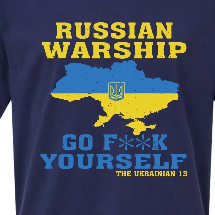 Russian Warship Go F Yourself Sueded Cloud Jersey T-Shirt