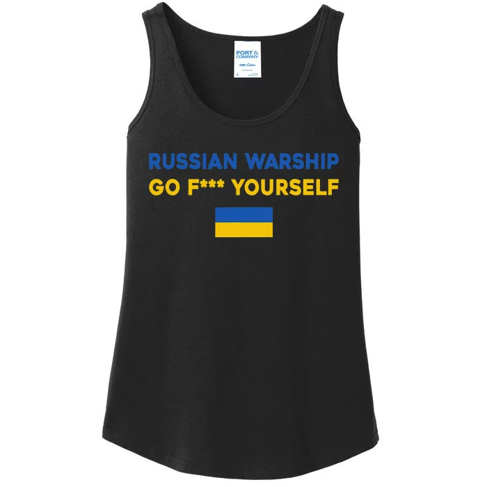 Russian Warship Go F Yourself Ladies Essential Tank