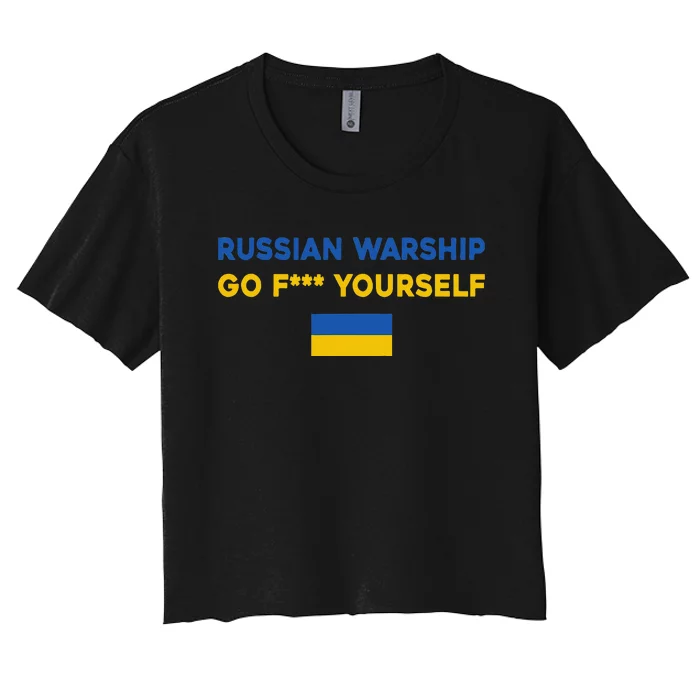 Russian Warship Go F Yourself Women's Crop Top Tee