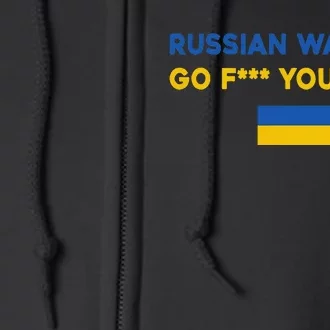 Russian Warship Go F Yourself Full Zip Hoodie