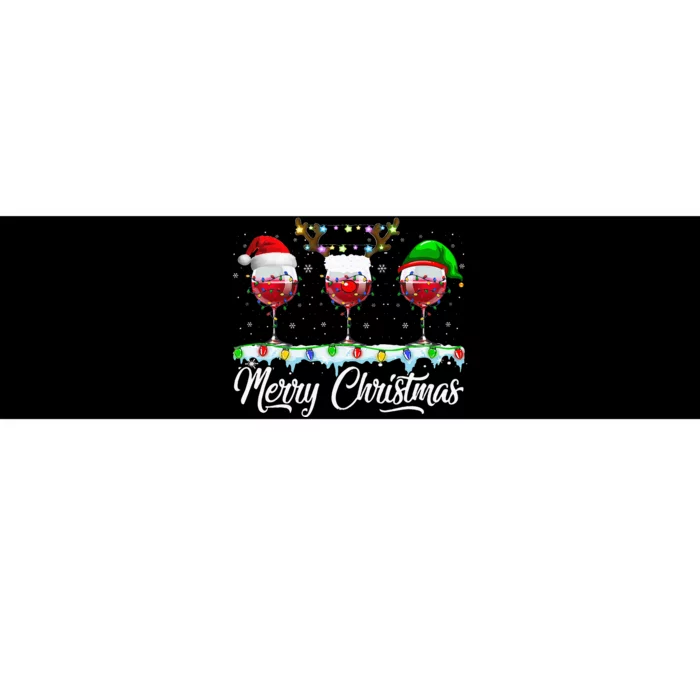 Red Wine Glass Santa Hat Xmas Funny Christmas For Bumper Sticker