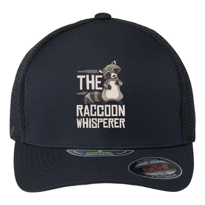 Raccoon Whisperer Gift Funny Racoon Flexfit Unipanel Trucker Cap