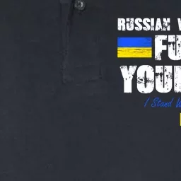 Russian Warship Go F Yourself I Stand With Ukraine Army Strong Softstyle Adult Sport Polo