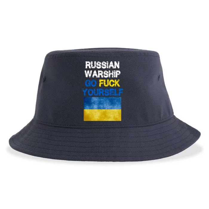 Russian Warship Go Fuck Yourself Sustainable Bucket Hat