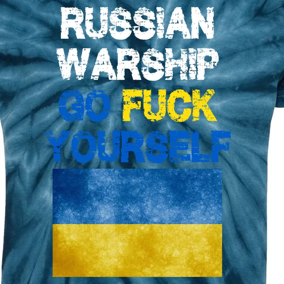 Russian Warship Go Fuck Yourself Kids Tie-Dye T-Shirt