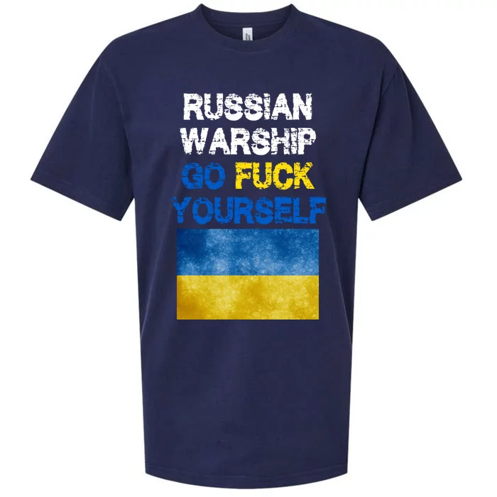 Russian Warship Go Fuck Yourself Sueded Cloud Jersey T-Shirt