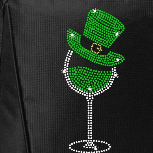 Rhinestone Wine Glasses Drinking St Patricks Day Girl Women City Backpack