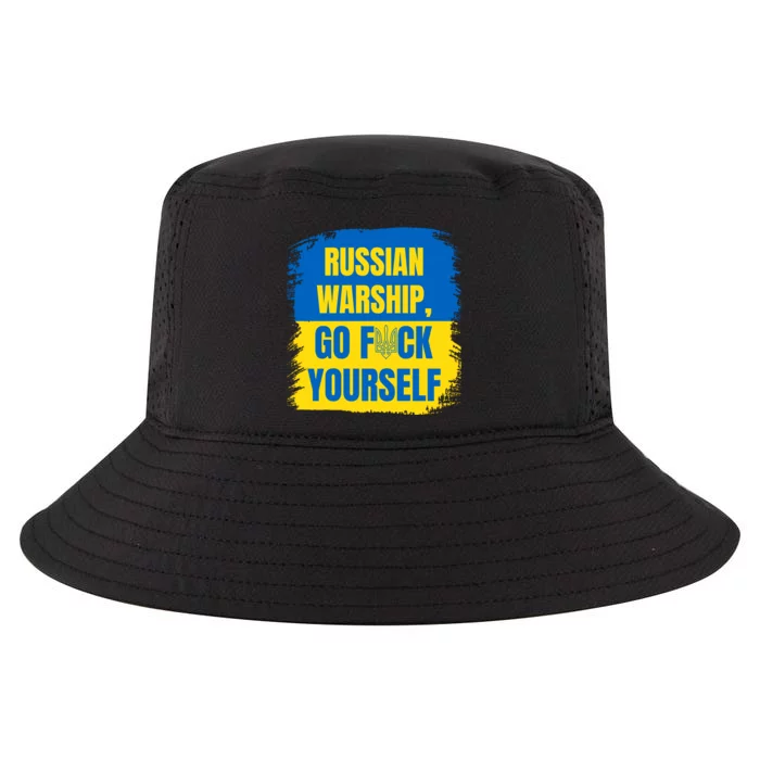 Russian Warship Go F Yourself Ukraine Last Words Ukrainian Flag Cool Comfort Performance Bucket Hat