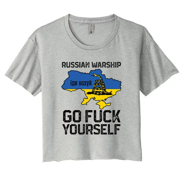 Russian Warship Go F Yourself Women's Crop Top Tee