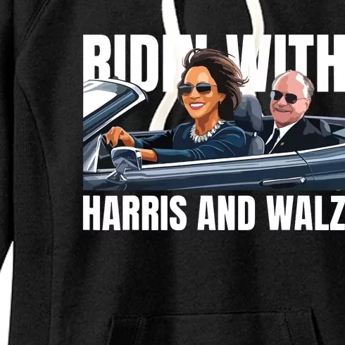 Ridin With Harris And Walz President Kamala Harris Tim Walz Women's Fleece Hoodie