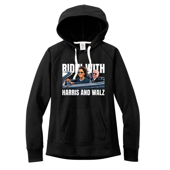 Ridin With Harris And Walz President Kamala Harris Tim Walz Women's Fleece Hoodie