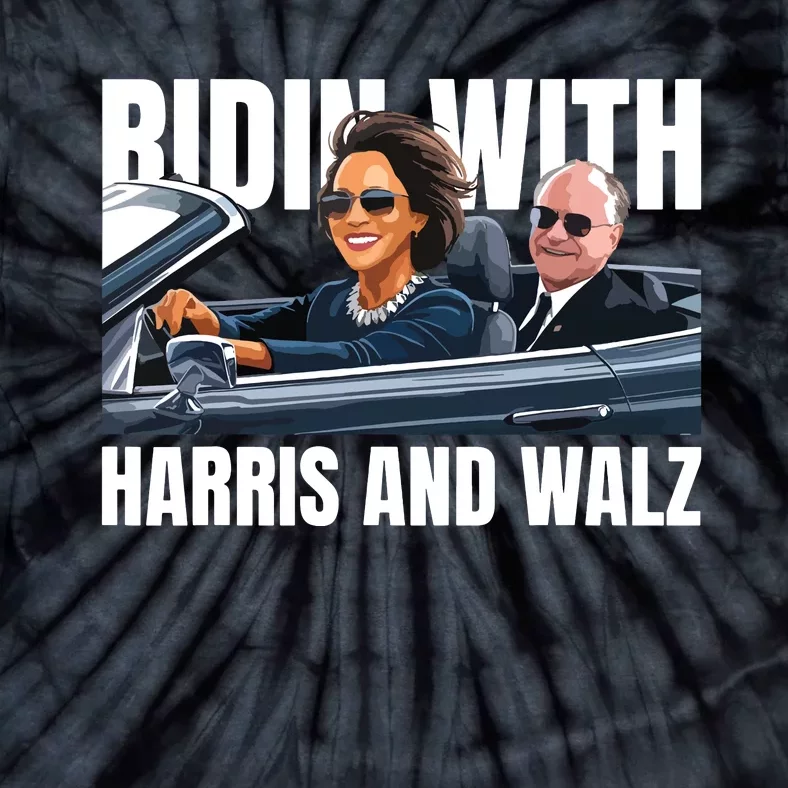 Ridin With Harris And Walz President Kamala Harris Tim Walz Tie-Dye T-Shirt