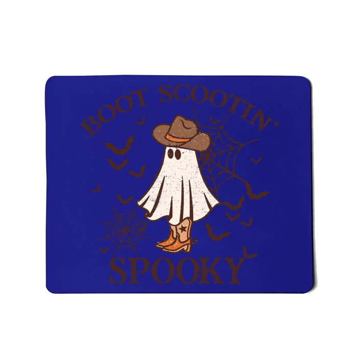 Retro Western Halloween Cute Ghost Funny Boot Scootin Spooky Great Gift Mousepad