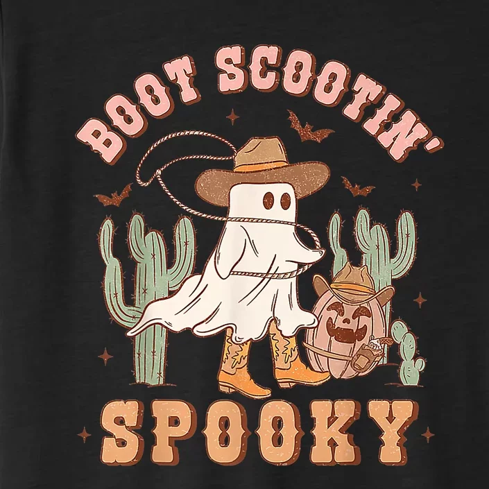 Retro Western Halloween Cowboy Ghost Boot Scootin Spooky ChromaSoft Performance T-Shirt